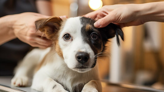 A dog that has a spider bite