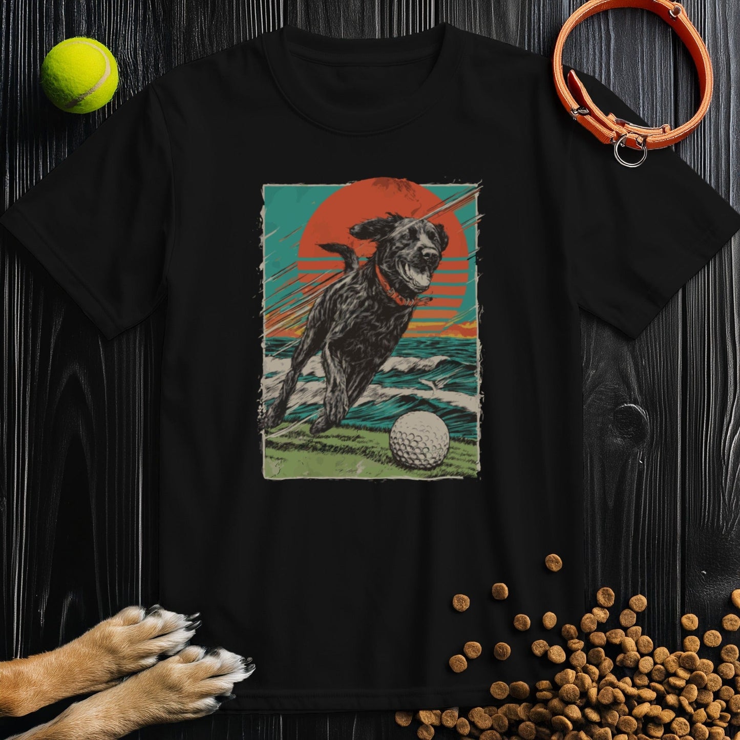 Sunset Fairway Fetch T-Shirt
