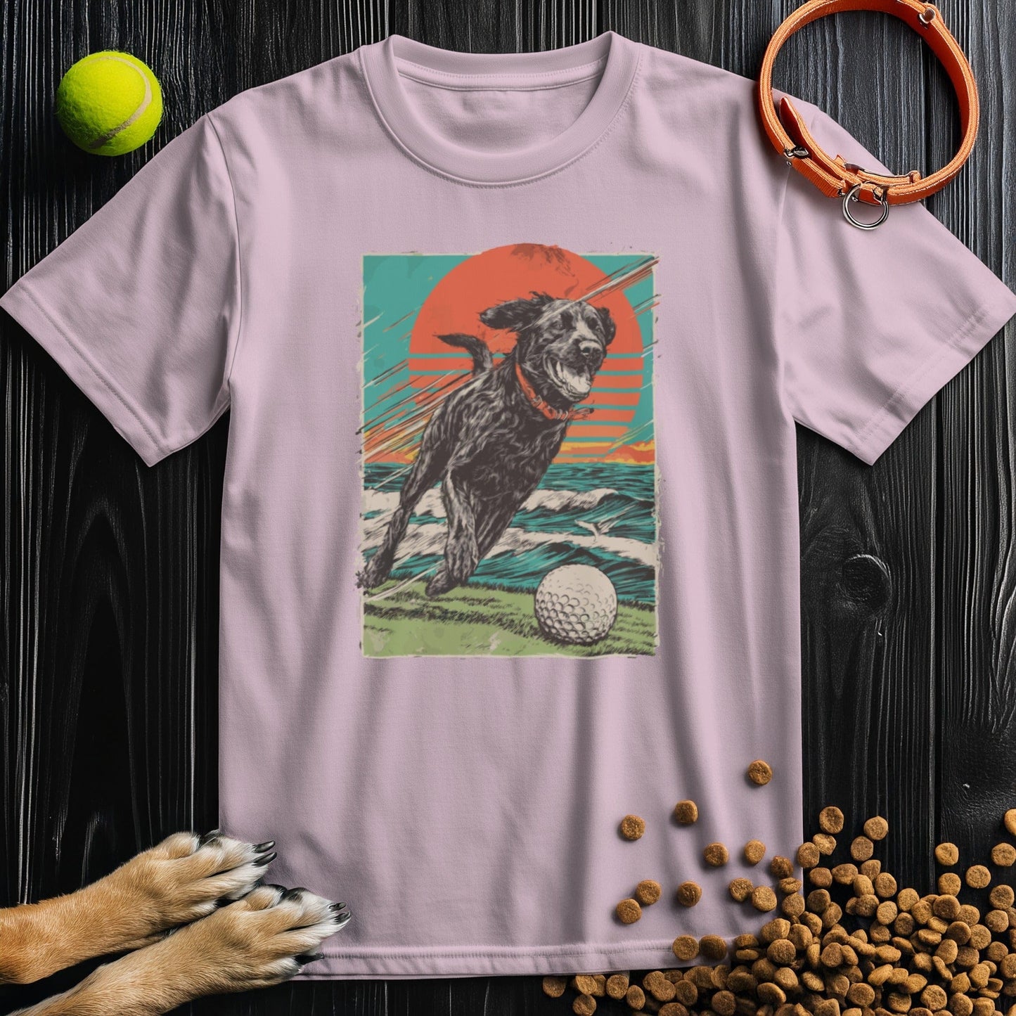 Sunset Fairway Fetch T-Shirt
