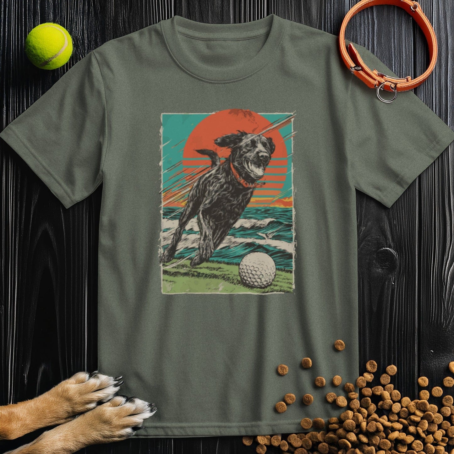 Sunset Fairway Fetch T-Shirt