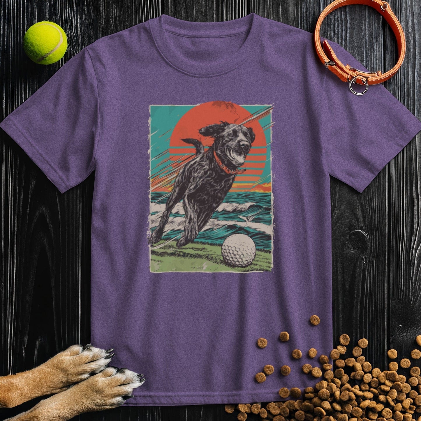 Sunset Fairway Fetch T-Shirt