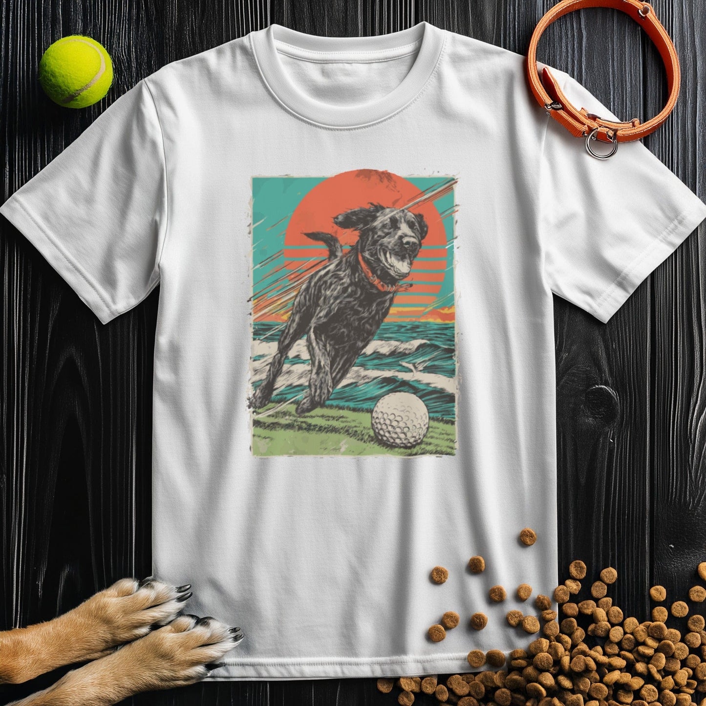 Sunset Fairway Fetch T-Shirt