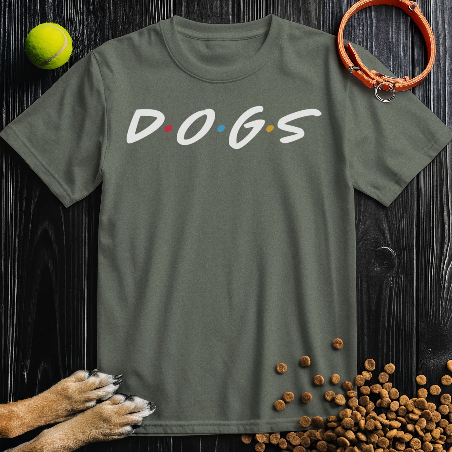 D O G S White Type T-Shirt