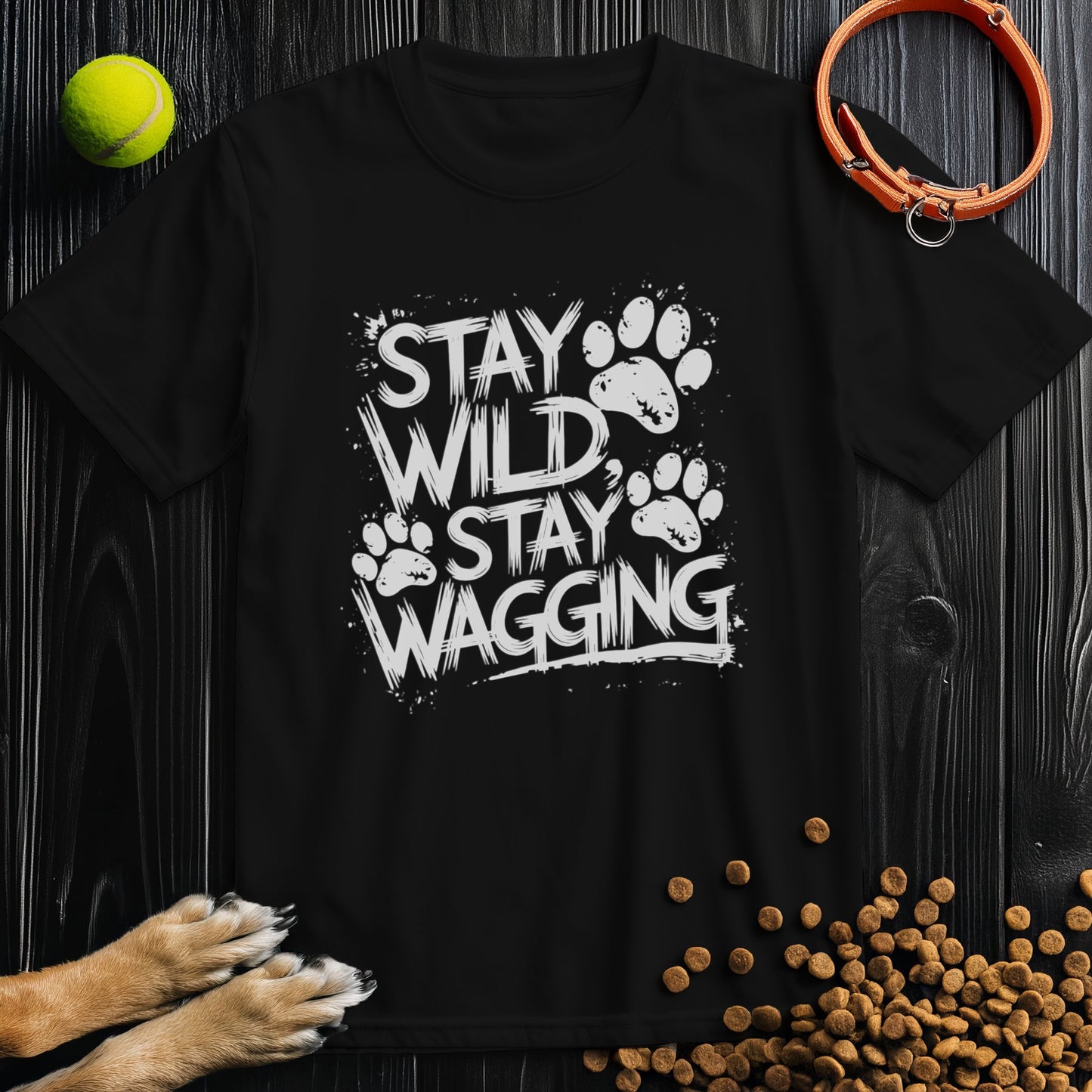 Stay Wild, Stay Wagging White T-Shirt