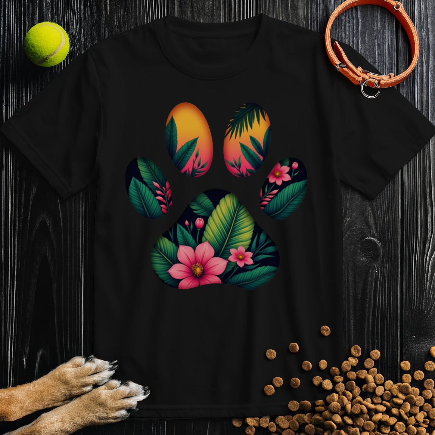 Tropical Bloom Paw T-Shirt