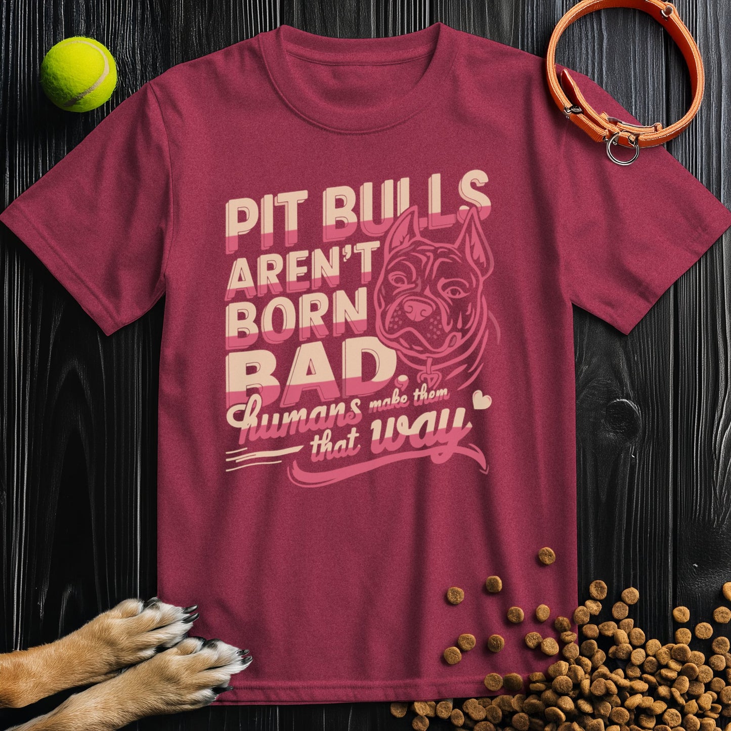 Not Born Bad Pitbull T-Shirt