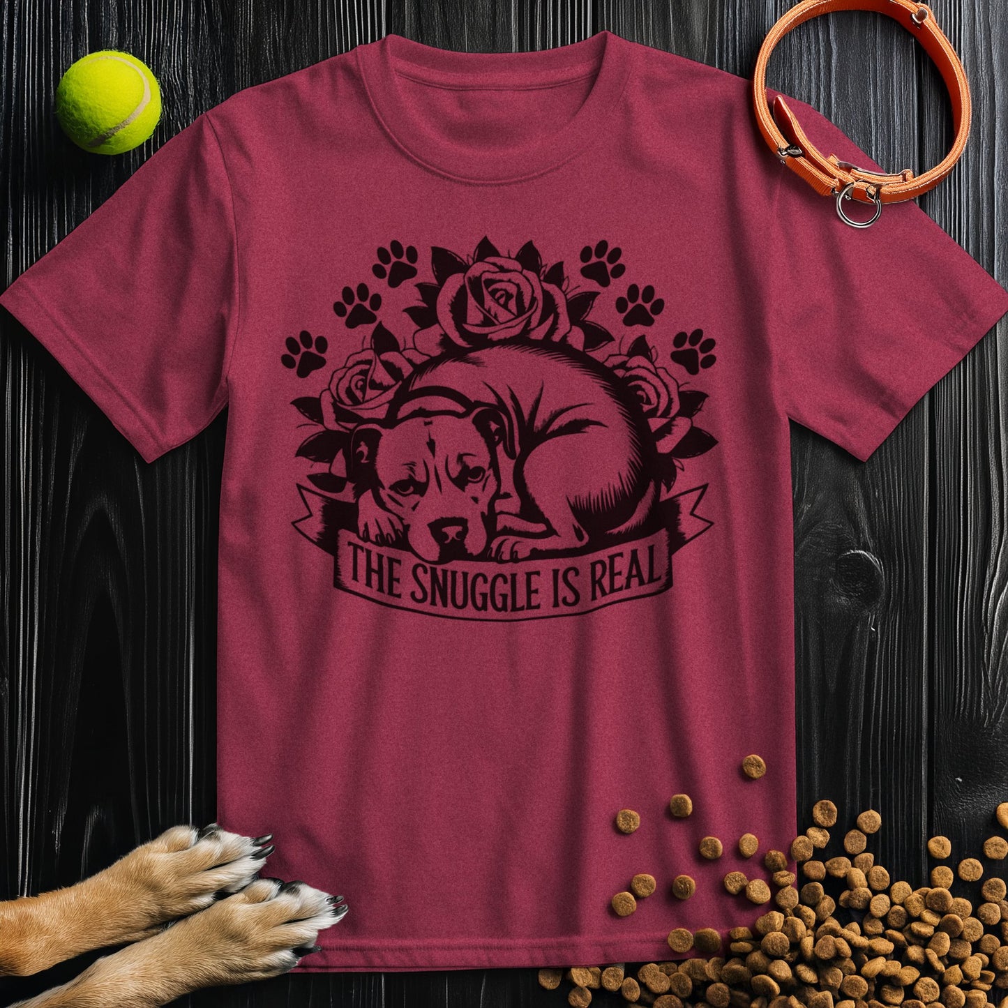 The Snuggle Is Real Black T-Shirt