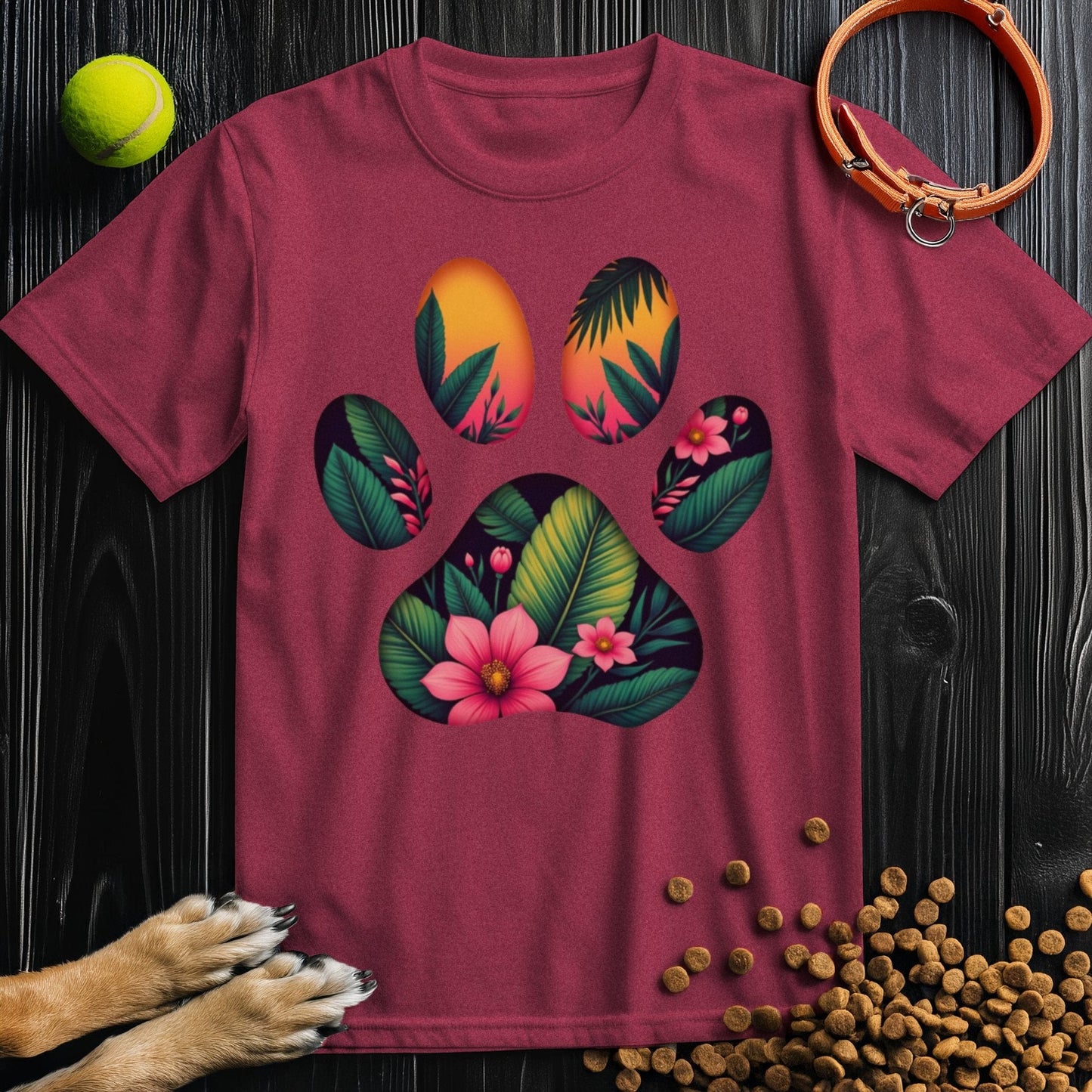 Tropical Bloom Paw T-Shirt