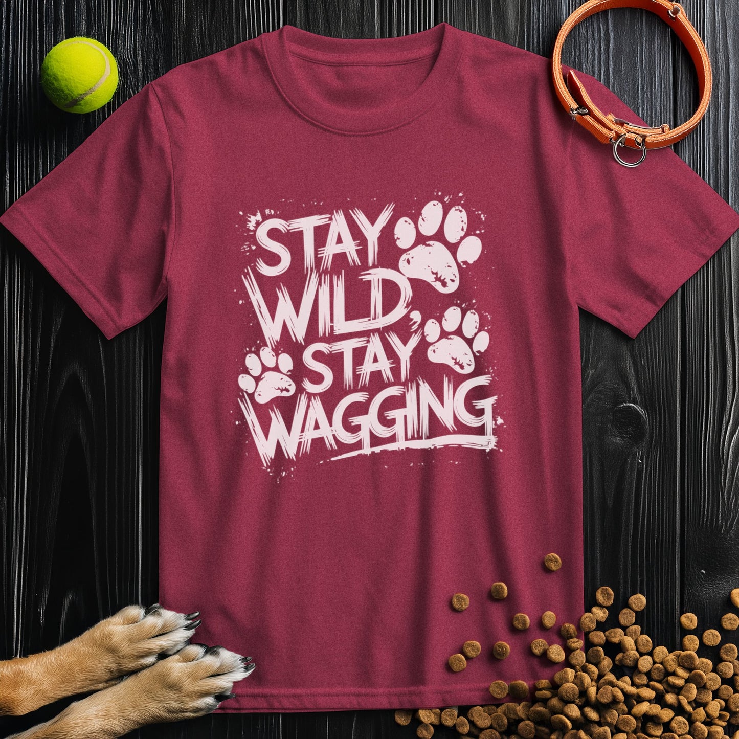 Stay Wild, Stay Wagging White T-Shirt