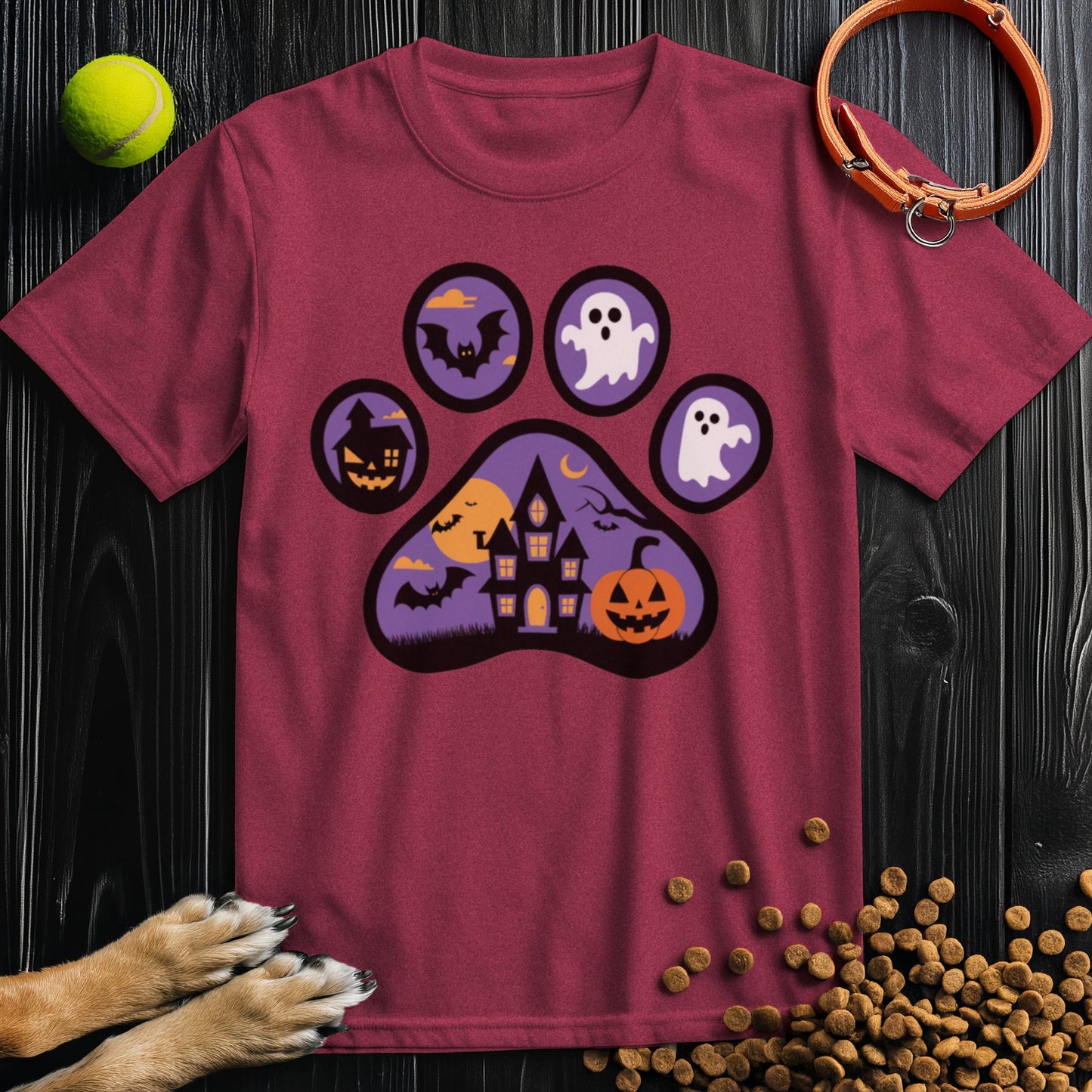 Haunted Paw Prints T-Shirt