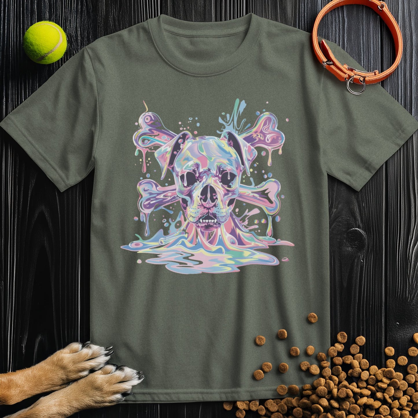 Psychedelic Pooch Skull T-Shirt
