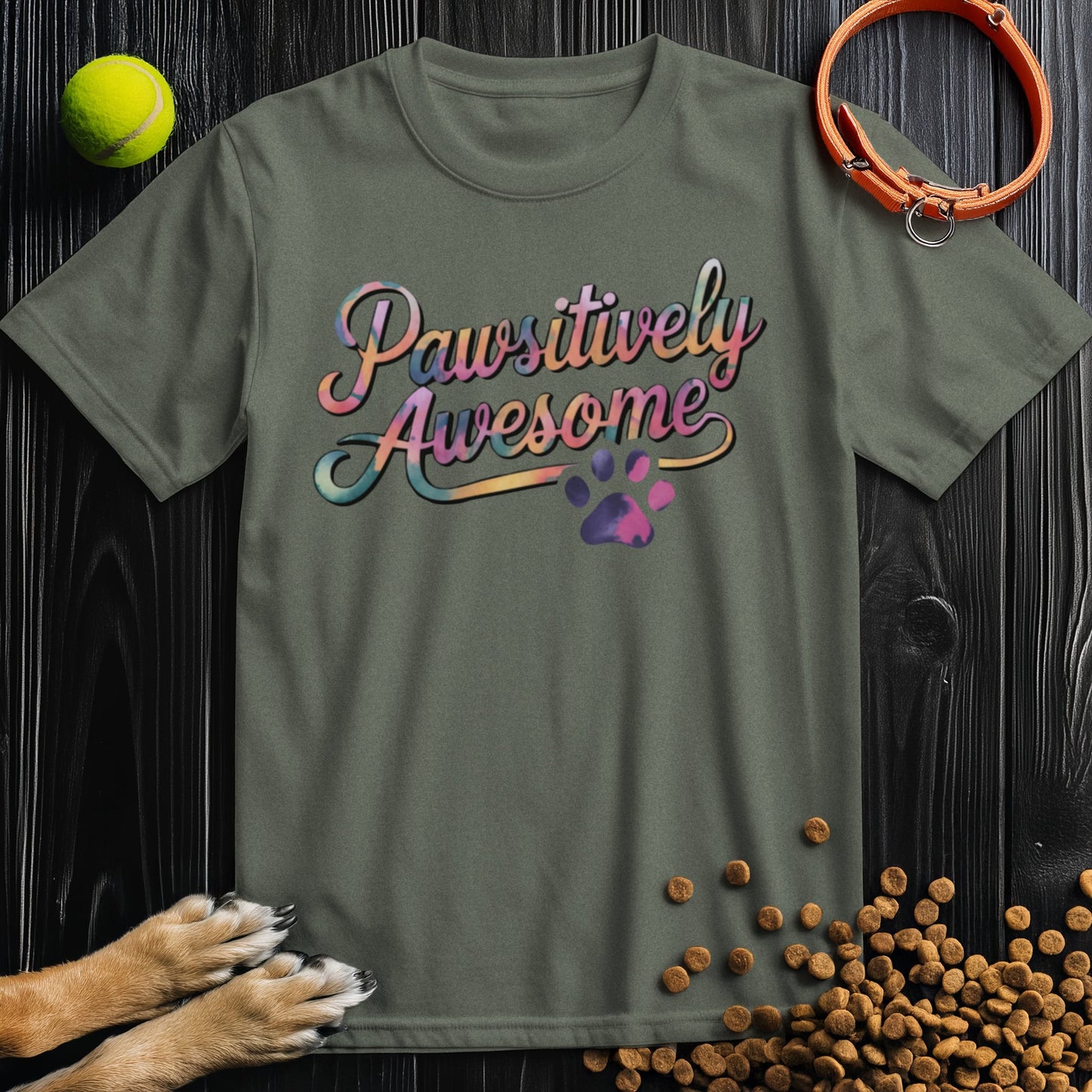 Pawsitively Awesome Colored T-Shirt