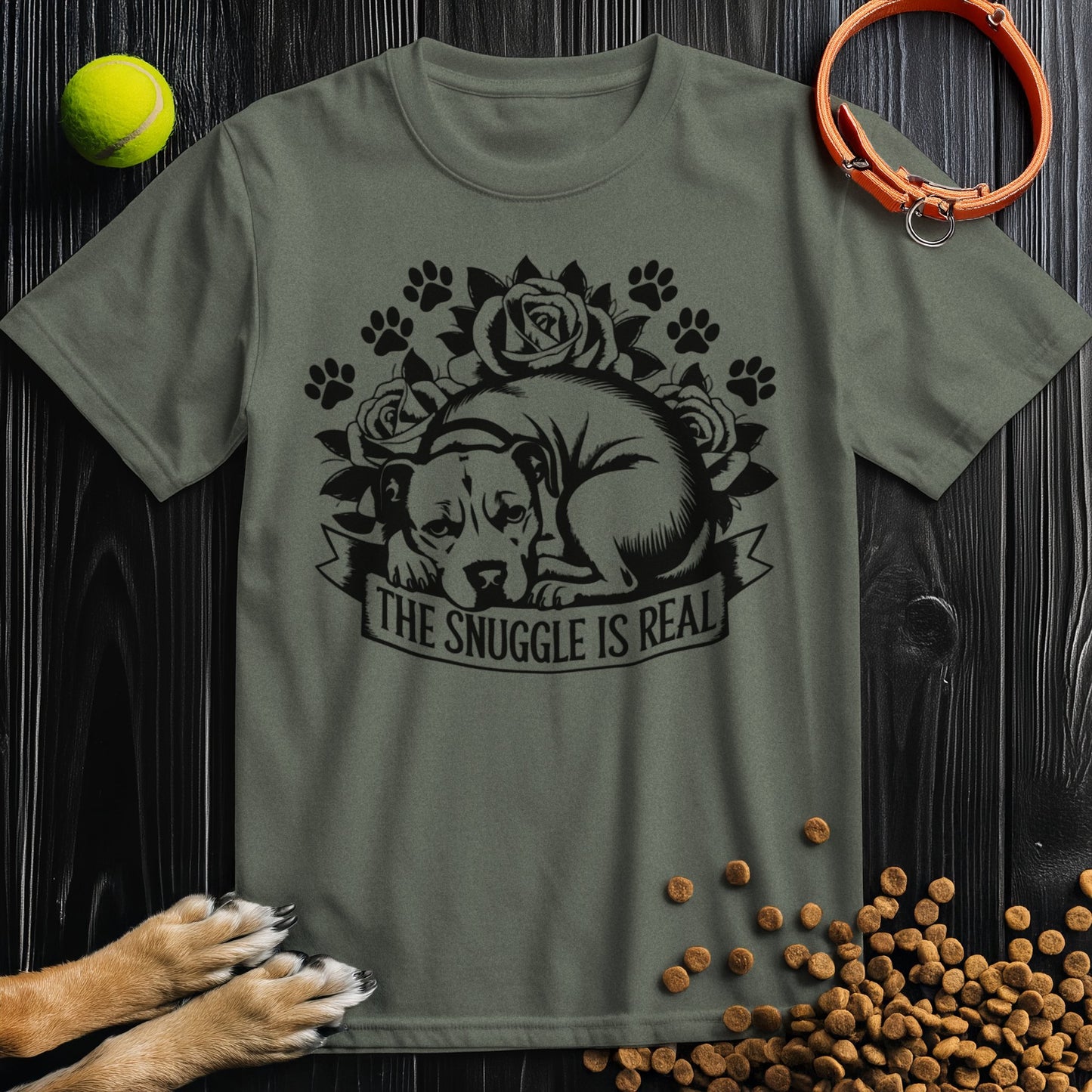 The Snuggle Is Real Black T-Shirt