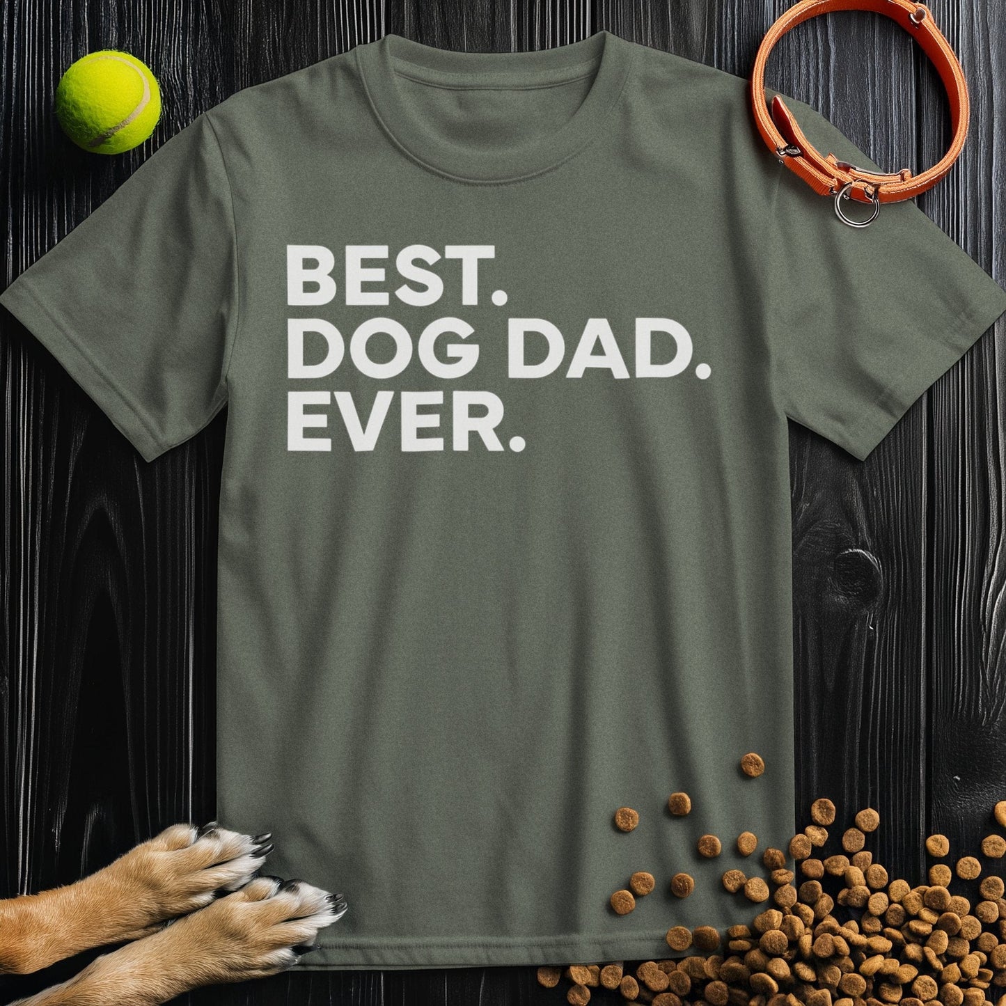 Best. Dog Dad. Ever White Type T-Shirt