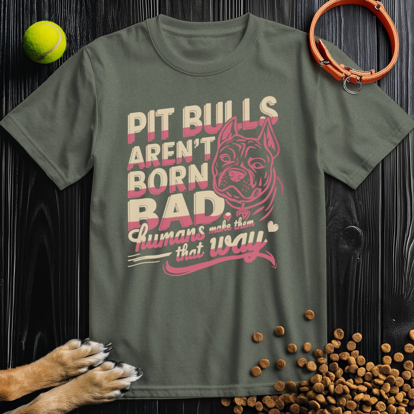 Not Born Bad Pitbull T-Shirt
