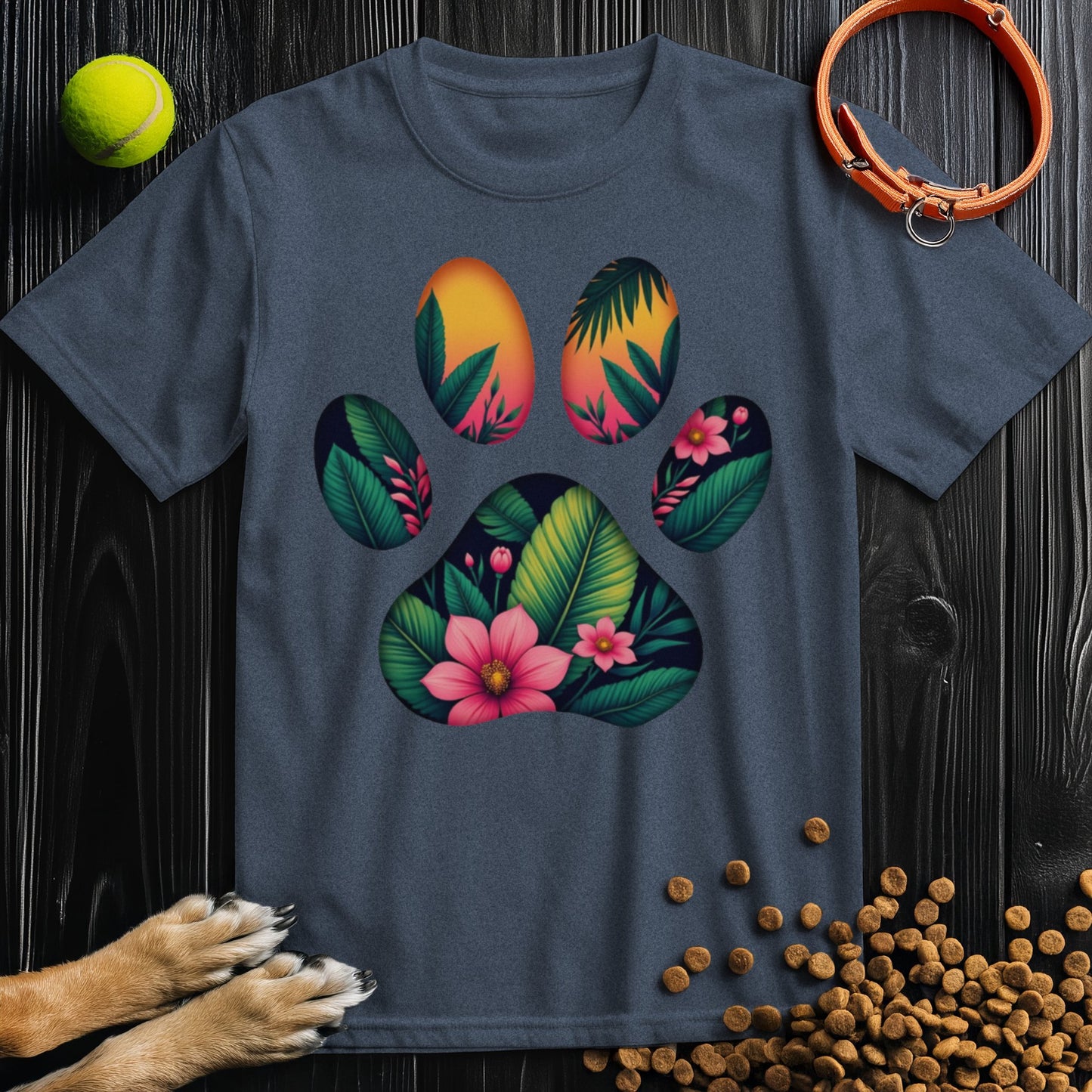 Tropical Bloom Paw T-Shirt