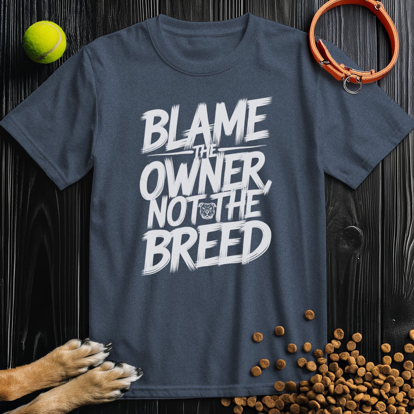 Blame The Owner, Not The Breed White Type T-Shirt