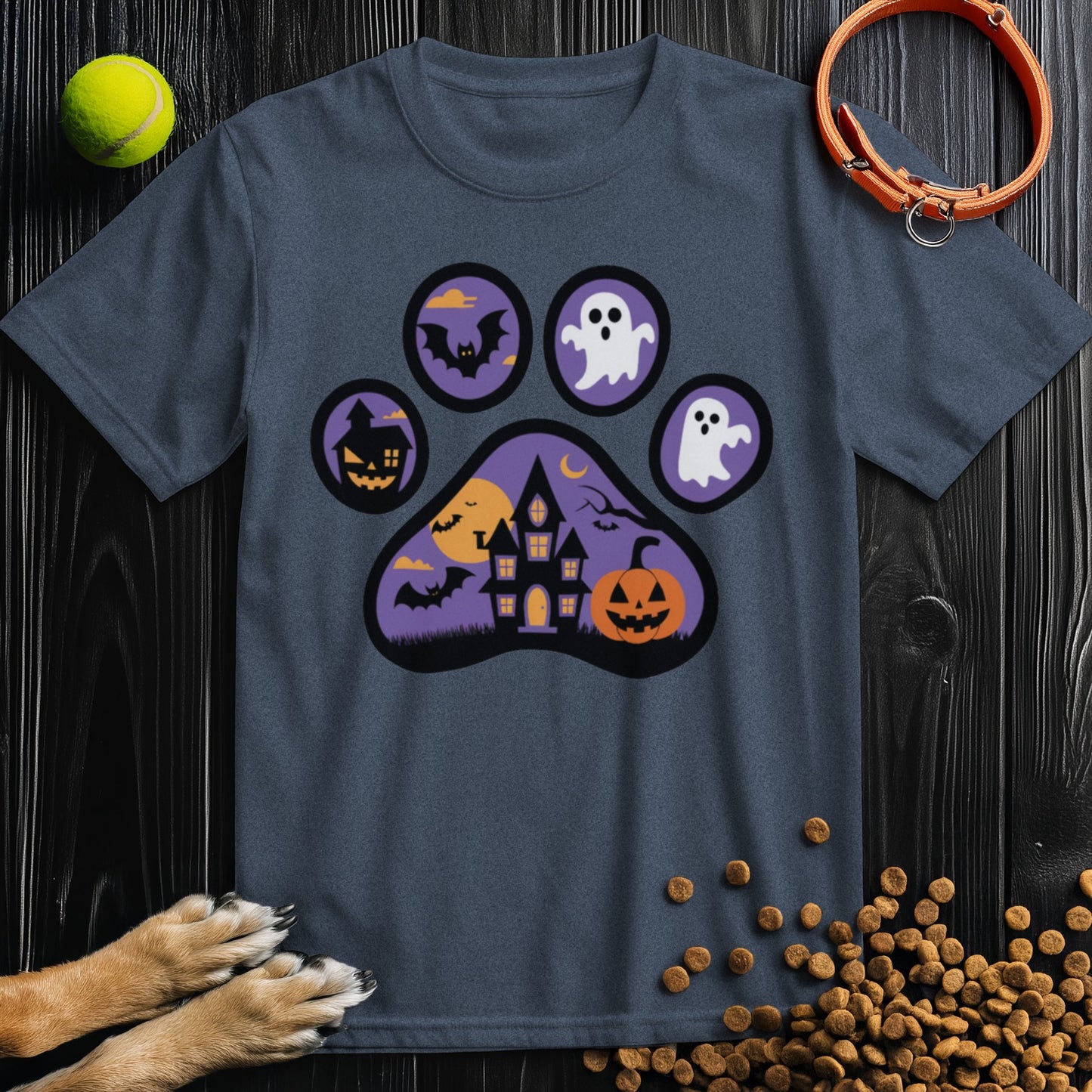 Haunted Paw Prints T-Shirt