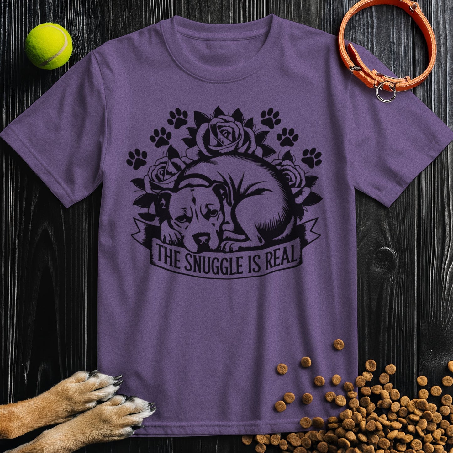 The Snuggle Is Real Black T-Shirt