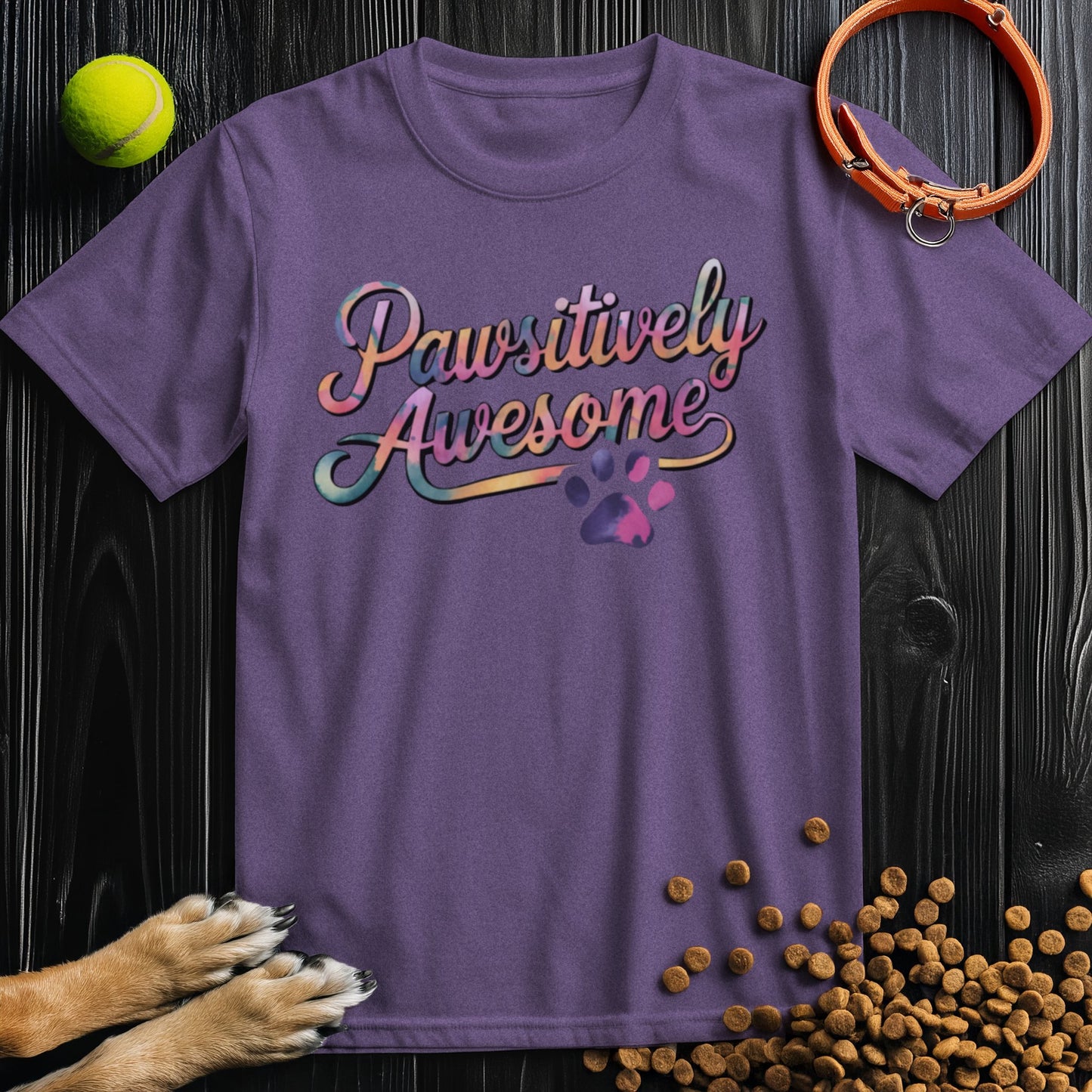 Pawsitively Awesome Colored T-Shirt