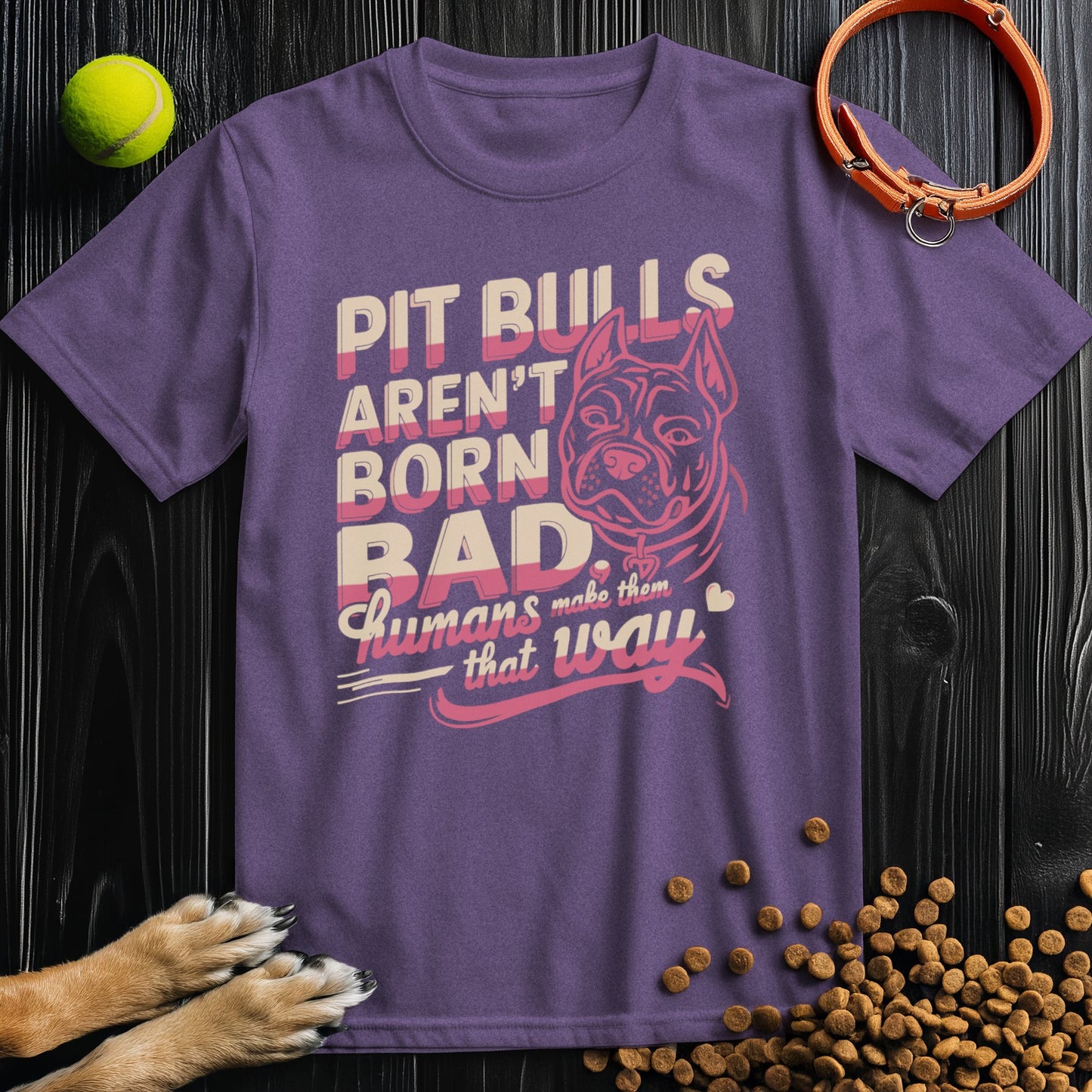 Not Born Bad Pitbull T-Shirt