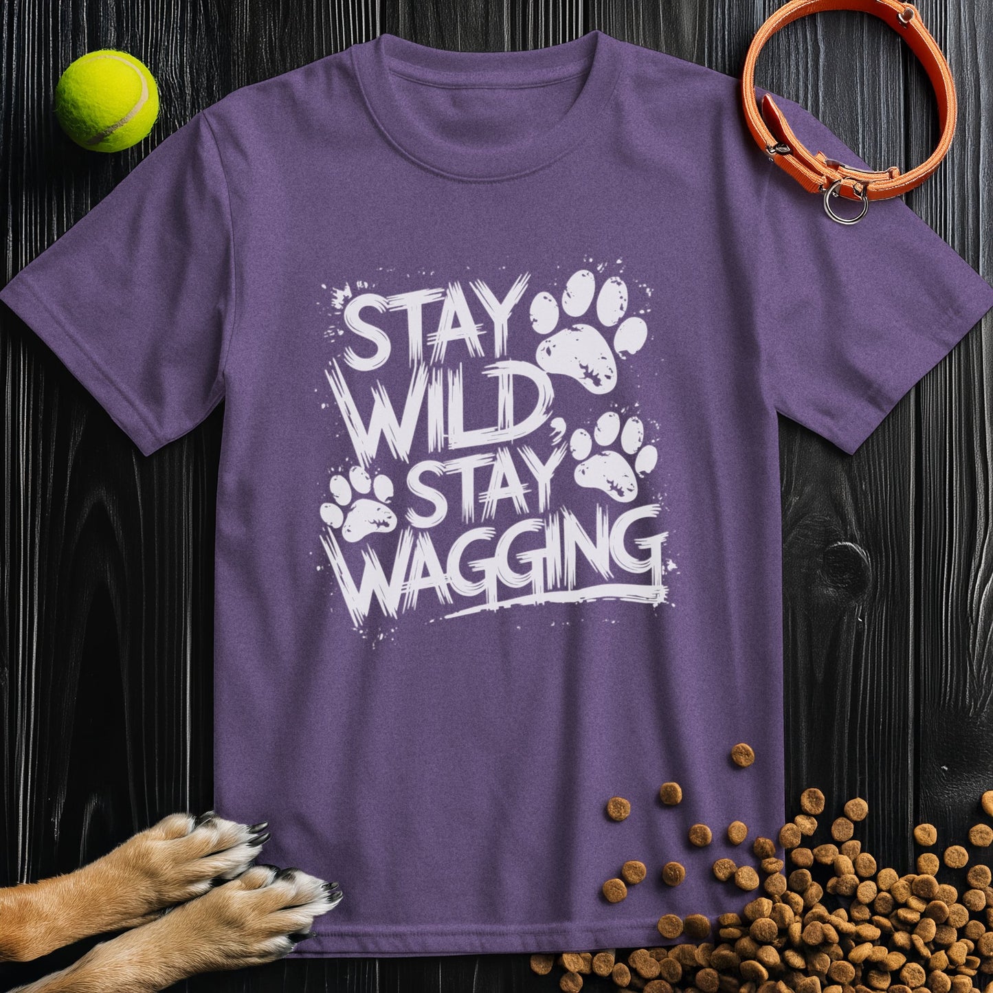 Stay Wild, Stay Wagging White T-Shirt
