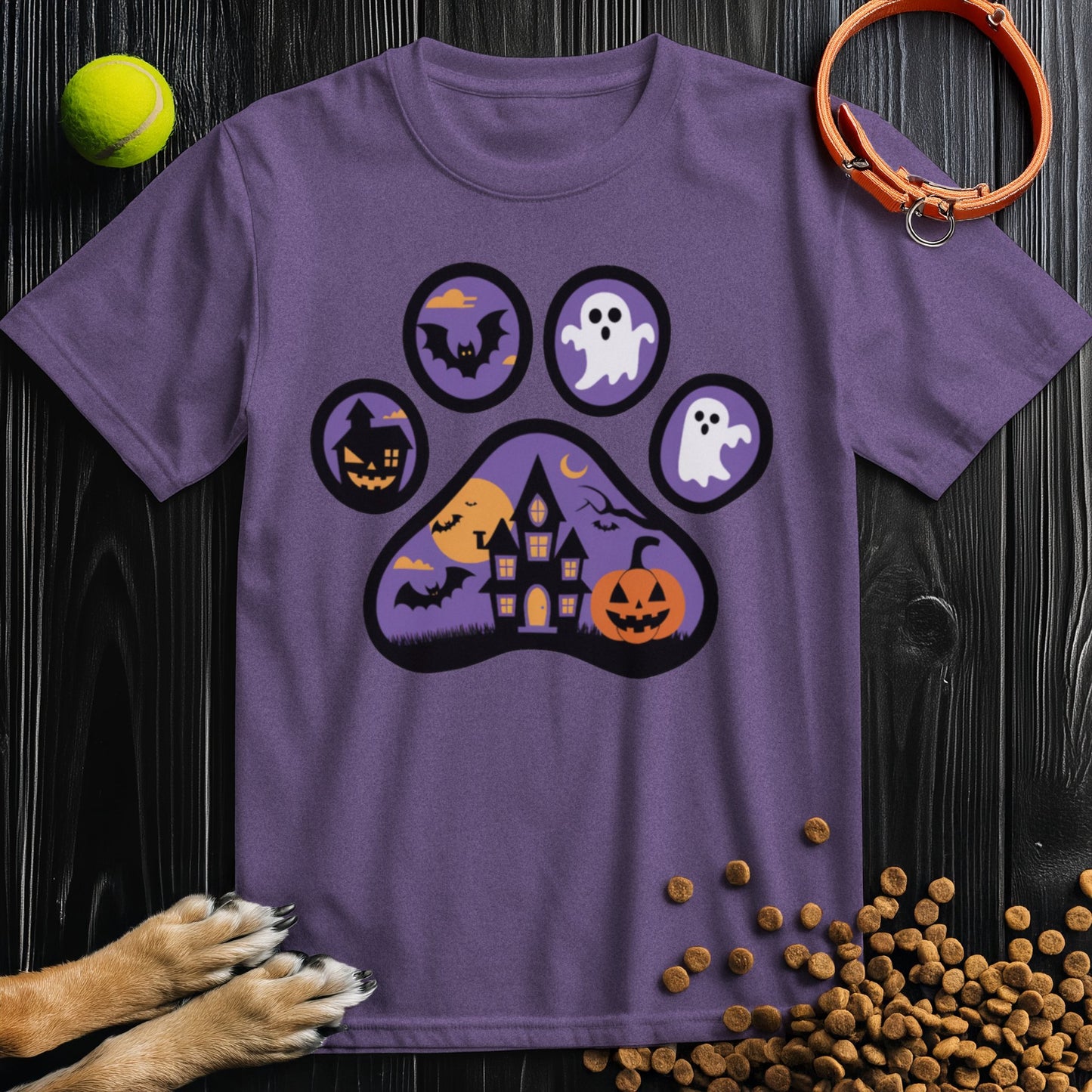 Haunted Paw Prints T-Shirt
