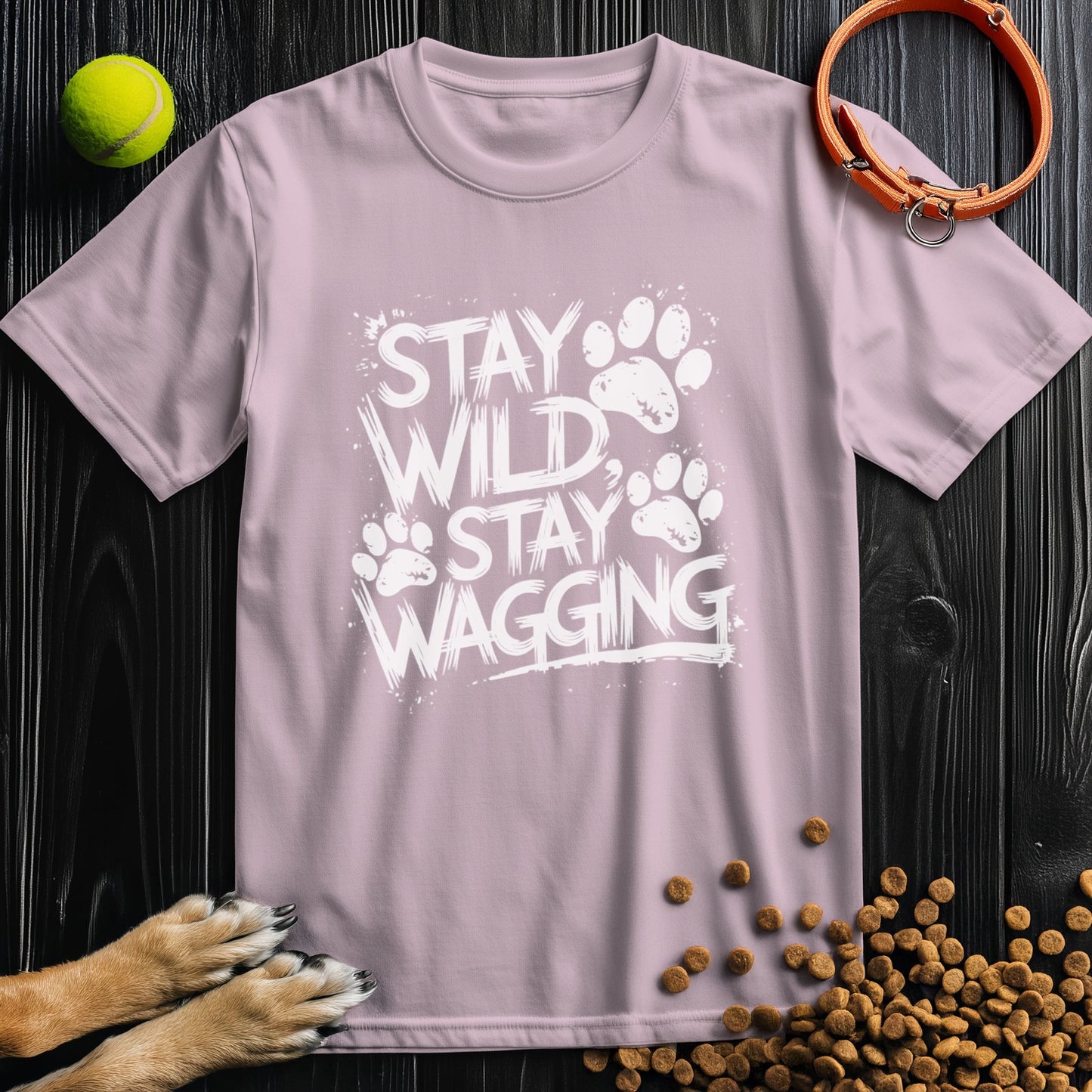 Stay Wild, Stay Wagging White T-Shirt