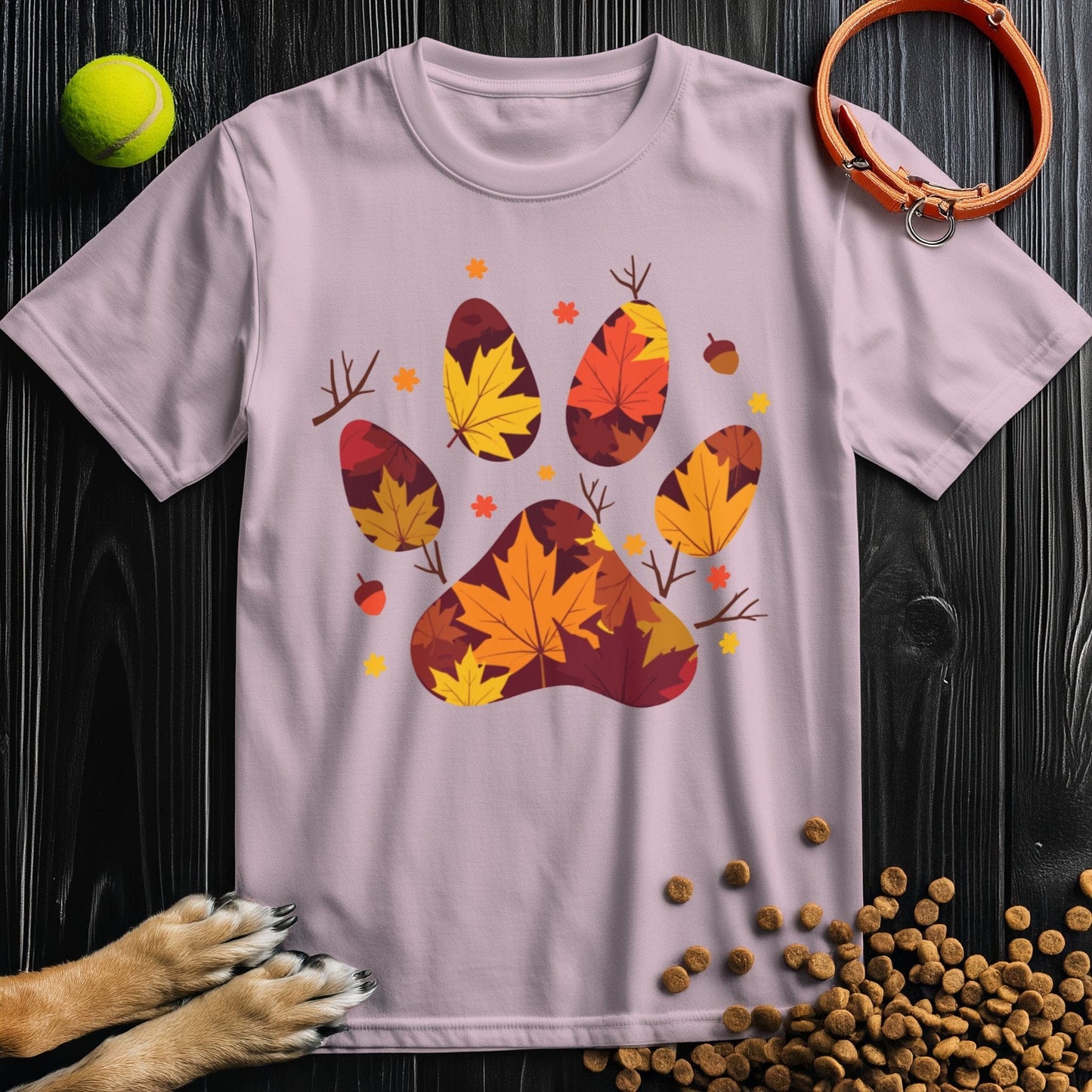 Pawtumn Leaves Dog Themed Shirt