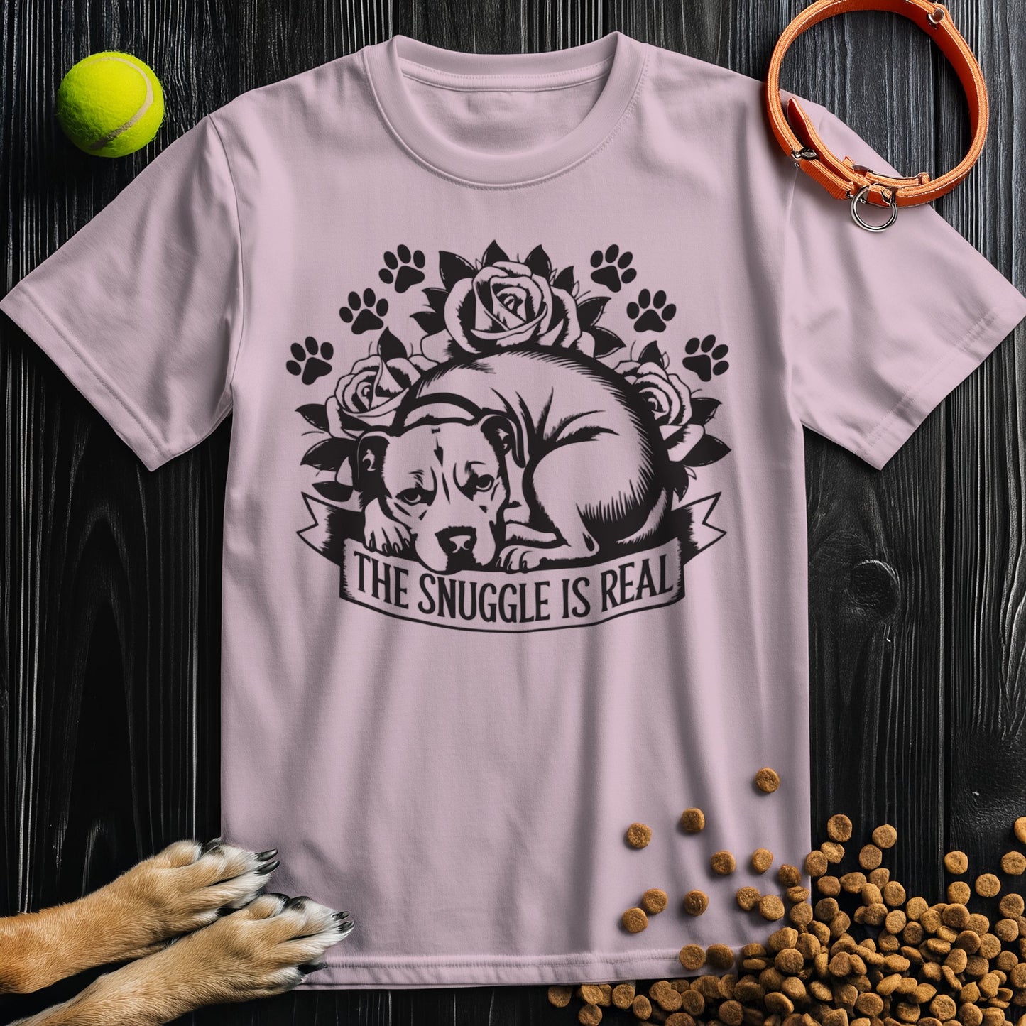 The Snuggle Is Real Black T-Shirt