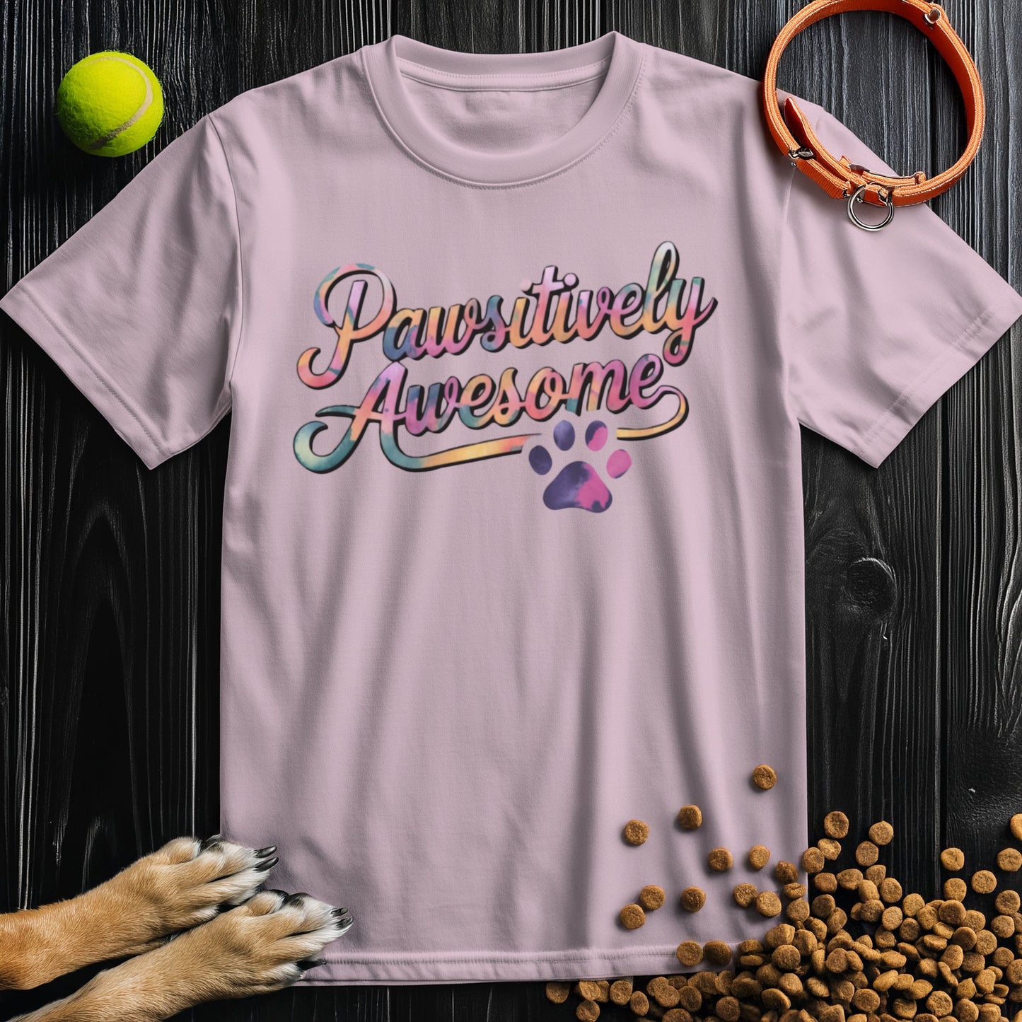 Pawsitively Awesome Colored T-Shirt