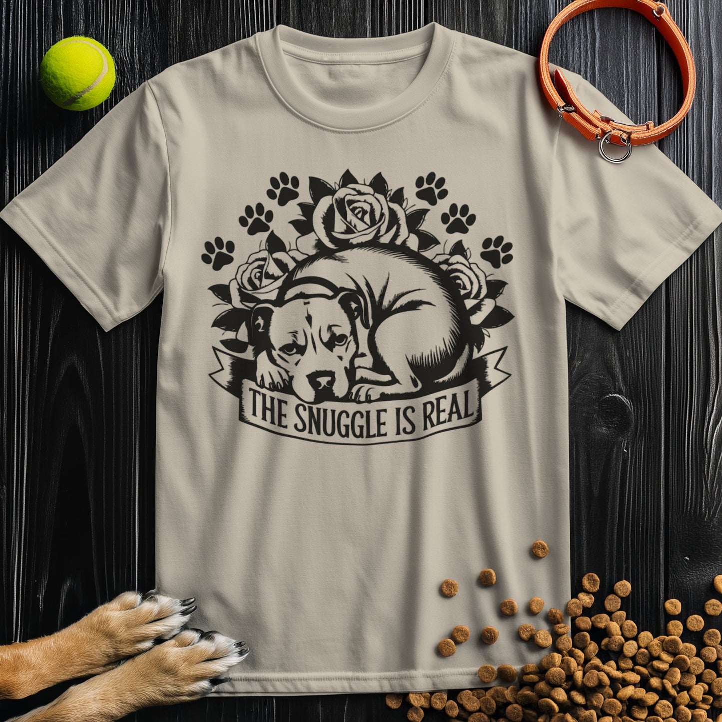 The Snuggle Is Real Black T-Shirt