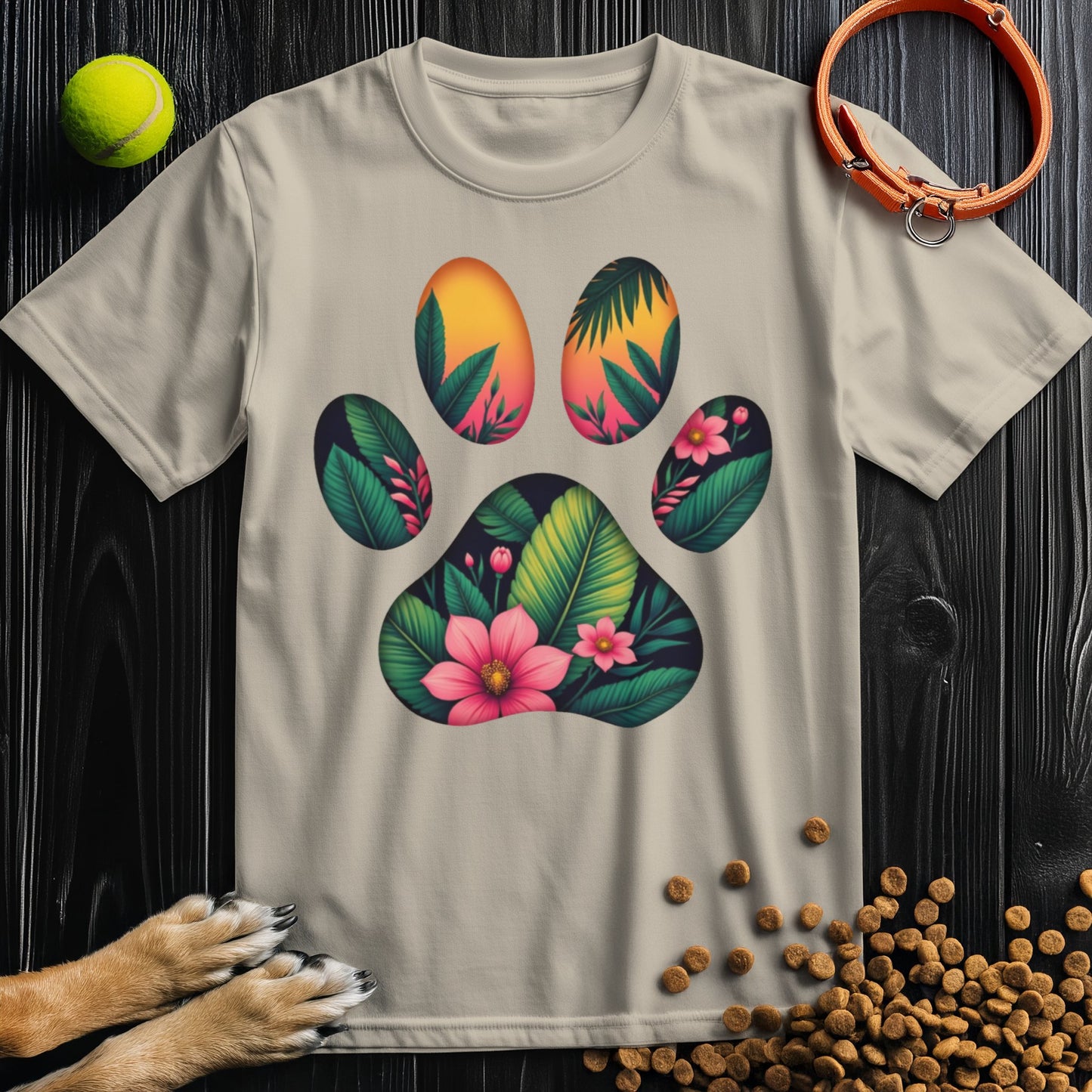 Tropical Bloom Paw T-Shirt