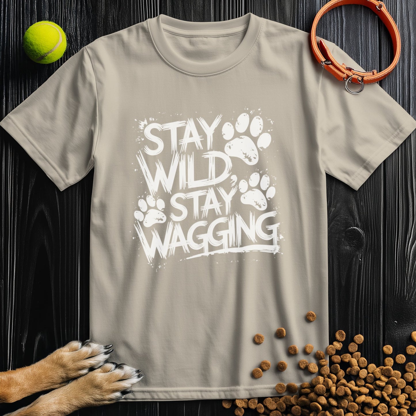 Stay Wild, Stay Wagging White T-Shirt