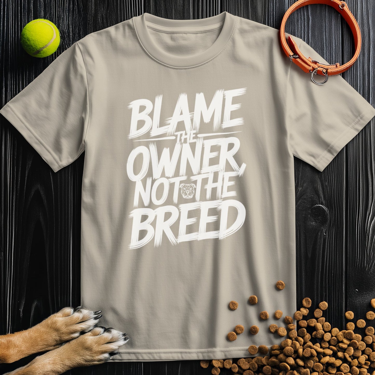 Blame The Owner, Not The Breed White Type T-Shirt