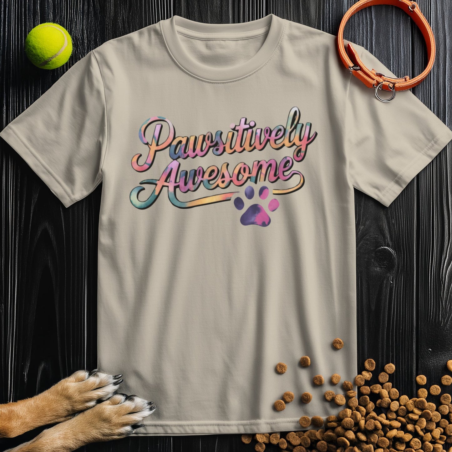 Pawsitively Awesome Colored T-Shirt