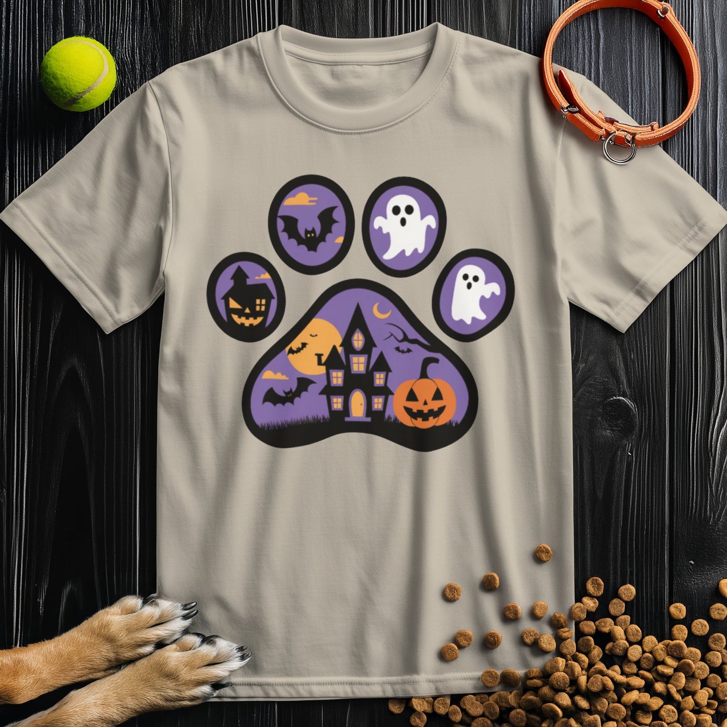 Haunted Paw Prints T-Shirt
