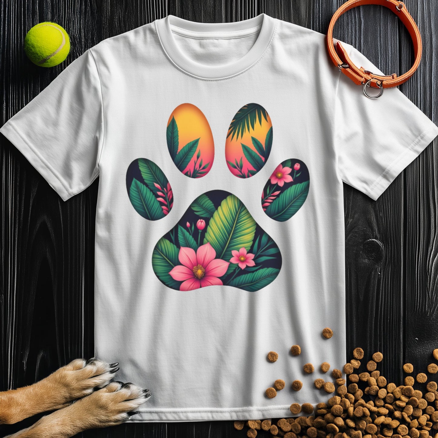 Tropical Bloom Paw T-Shirt