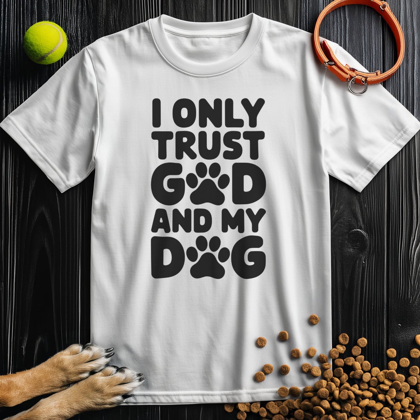 I only trust god and my dog Black Type T-Shirt
