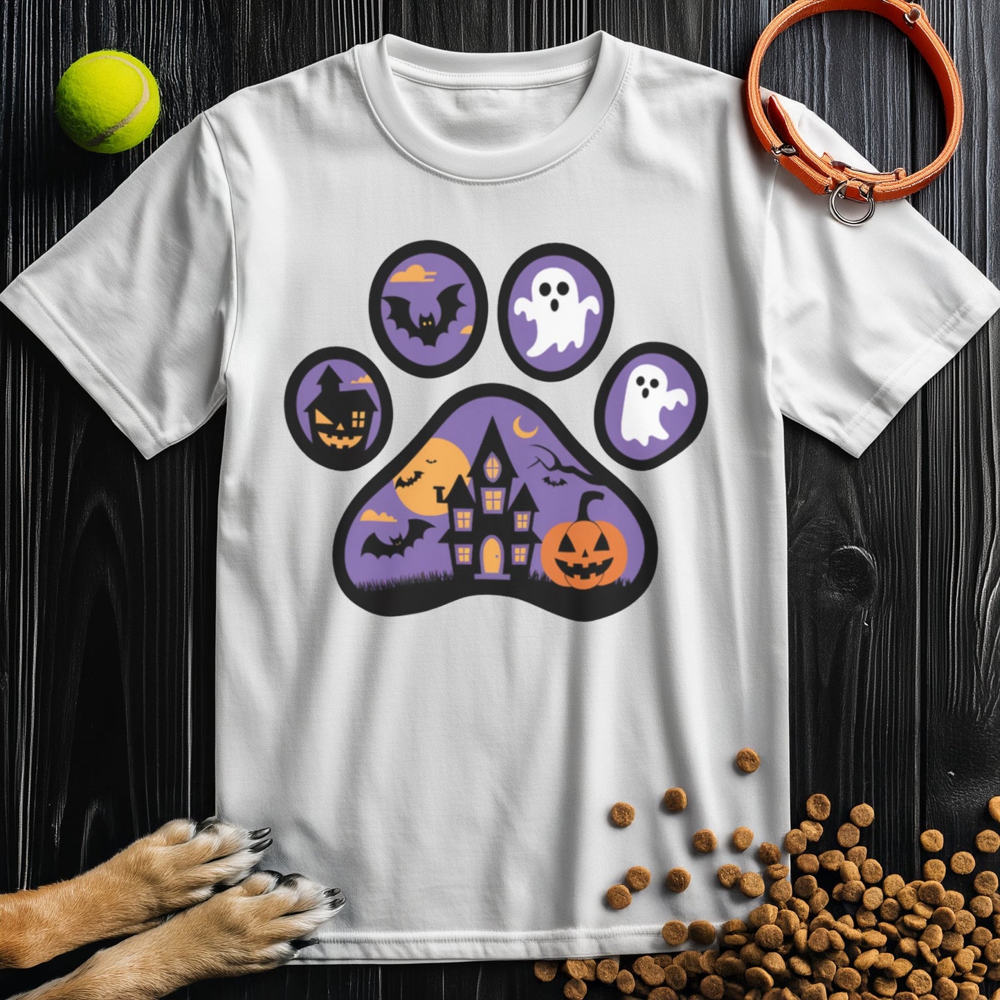 Haunted Paw Prints T-Shirt