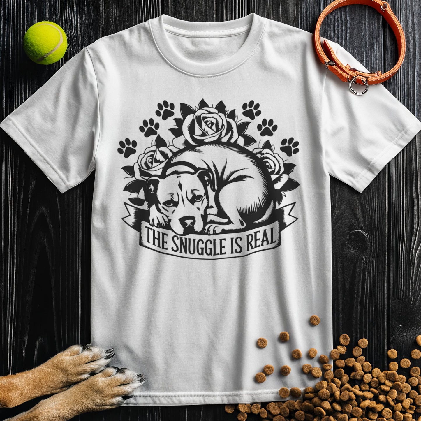 The Snuggle Is Real Black T-Shirt