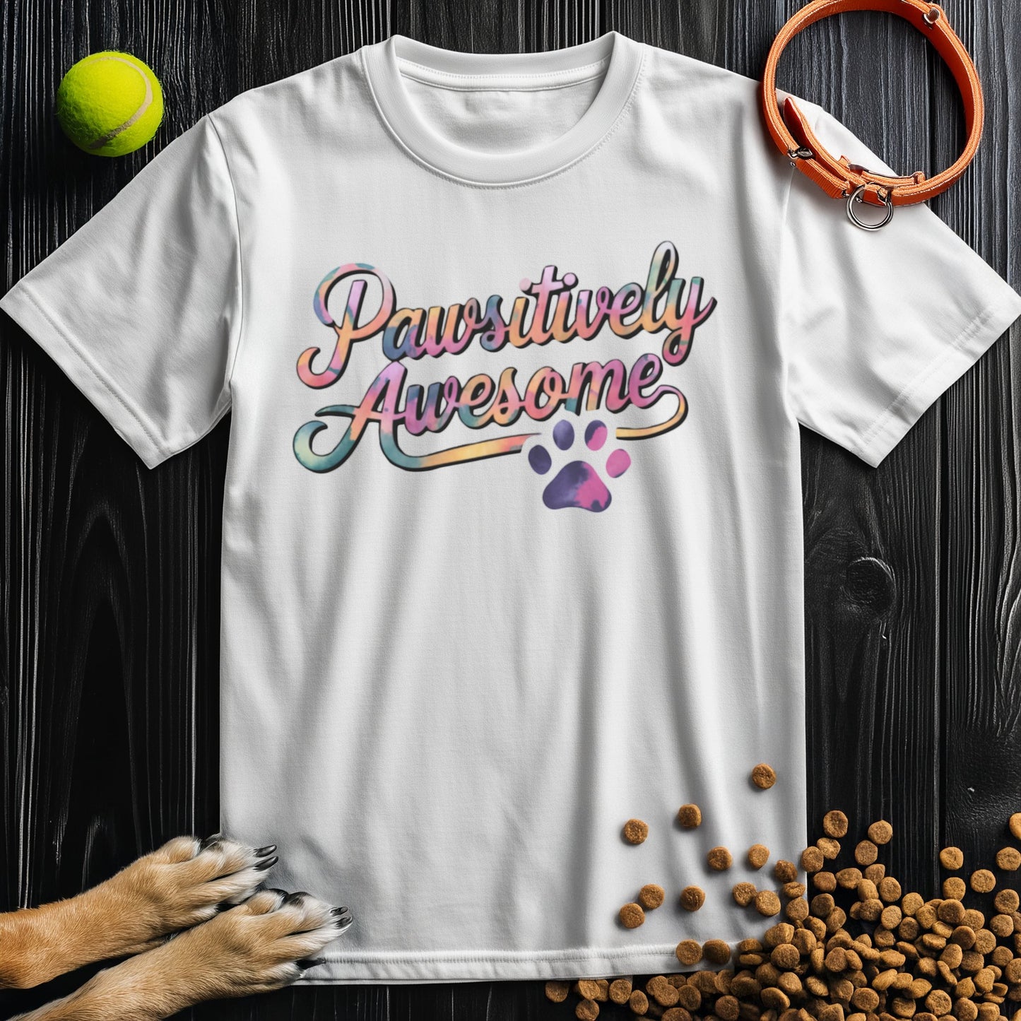 Pawsitively Awesome Colored T-Shirt