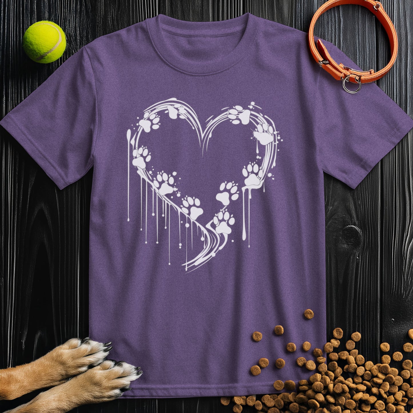 Heart of Paws White T-Shirt