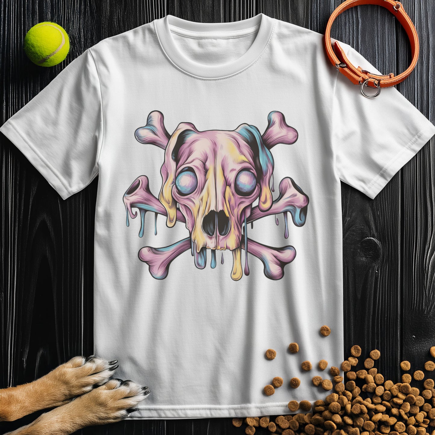 Melting Dog Skull T-Shirt
