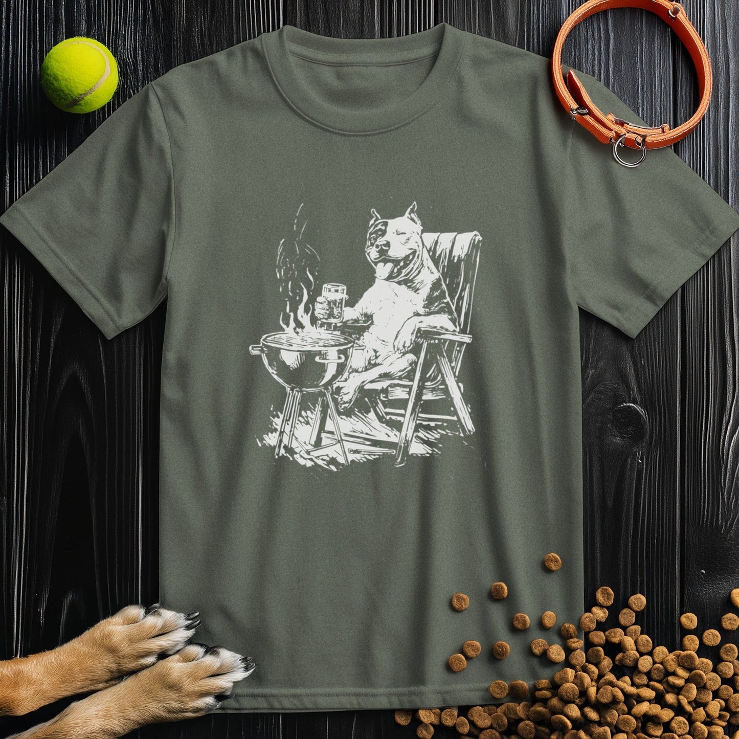Comfortable cotton t-shirt with humorous dog-themed design