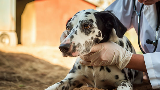 A dog with rocky mountain spotted fever