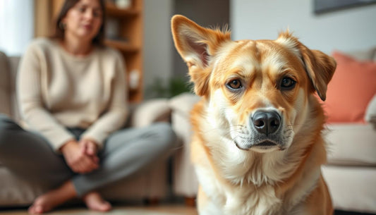 dog showing stress