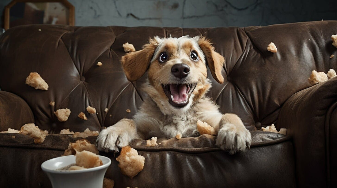 dog laying on the couch