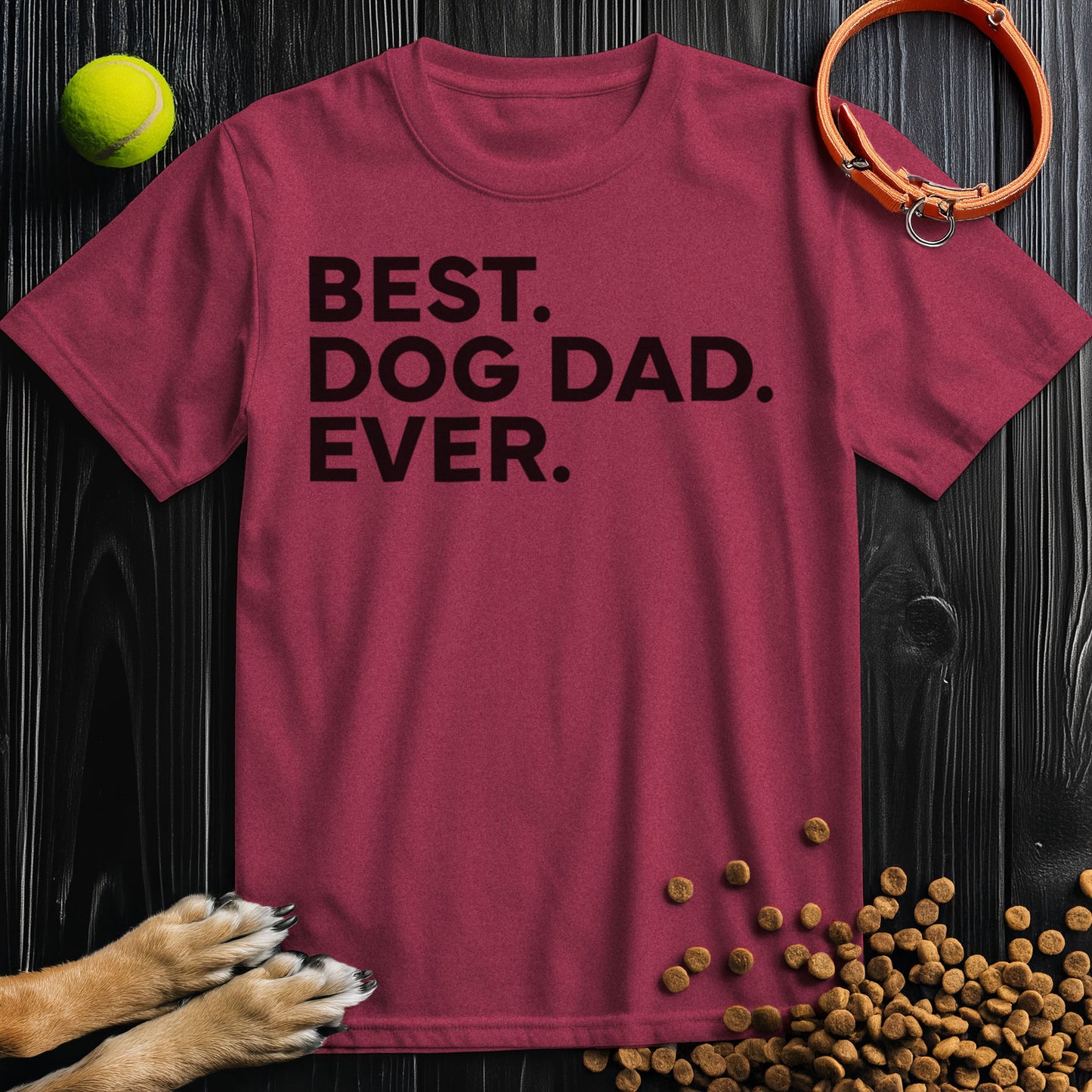 Best. Dog Dad. Ever Black Type T-Shirt