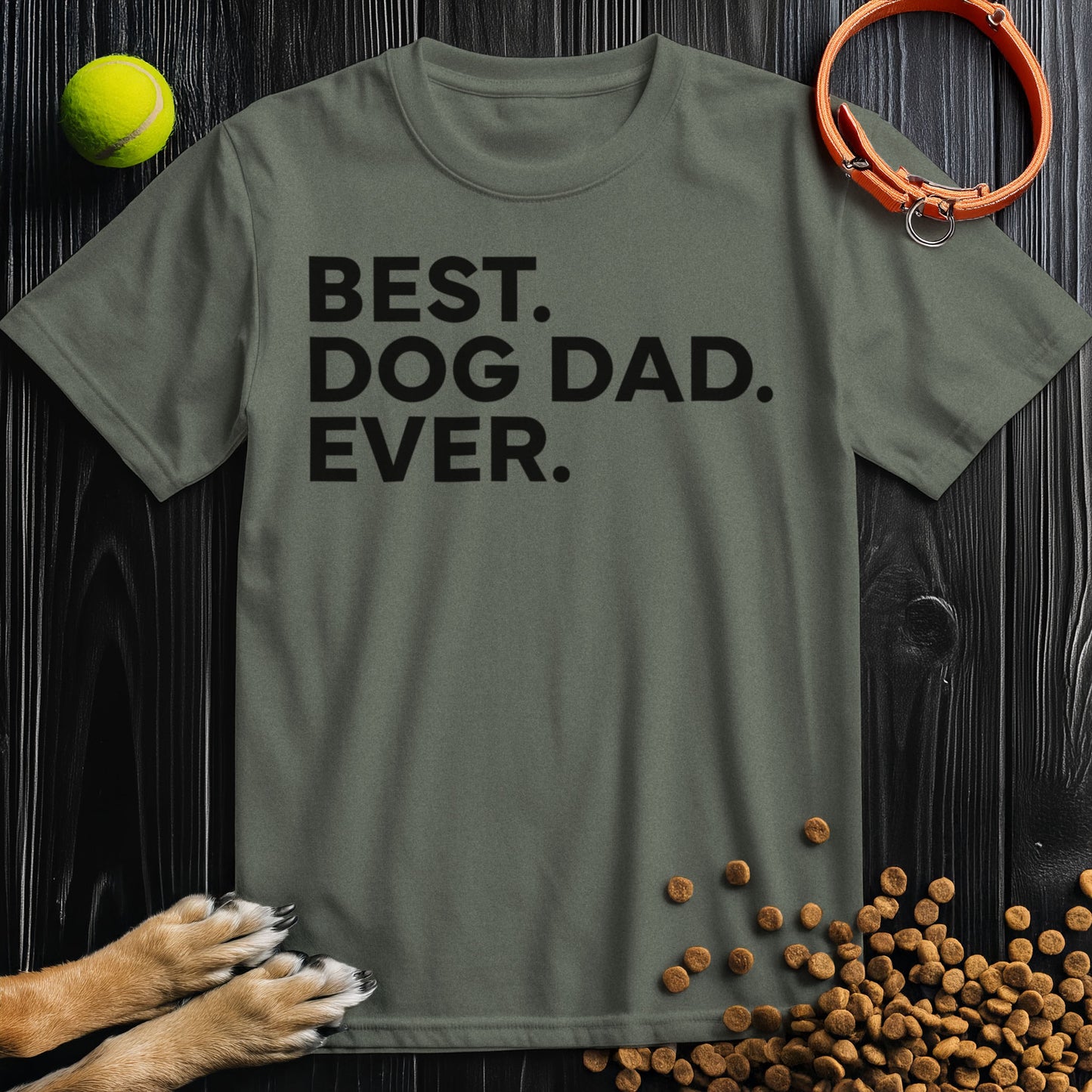 Best. Dog Dad. Ever Black Type T-Shirt